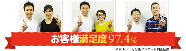 お客様満足度97.4%